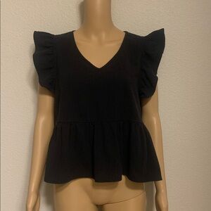Black Sleeveless Curve Top Size 1XL